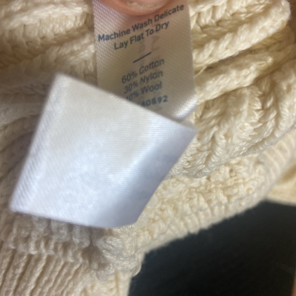 Marine Layer Cream Crew Neck Sweater EUC - Picture 5 of 5